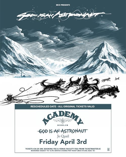 God Is An Astronaut Jo Quail at Academy on 3 April 2026 gig poster