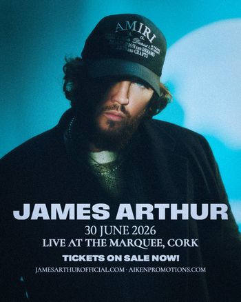 JAMES ARTHUR at The Marquee on 30 June 2026 gig poster