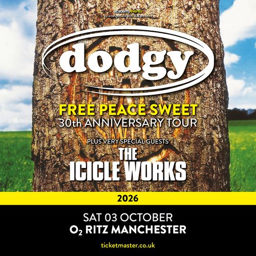 dodgy THE ICICLE WORKS at O2 Ritz Manchester on 3 October 2026 gig poster