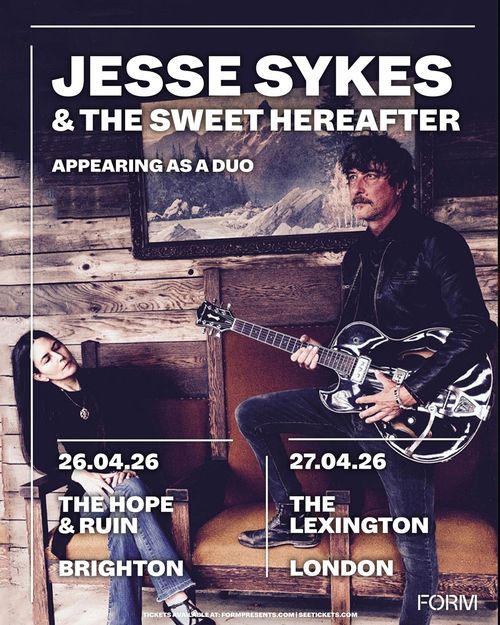 JESSE SYKES & THE SWEET HEREAFTER april 2026 tour poster
