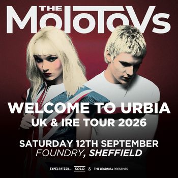 WELCOME TO URBIA The Molotovs at Foundry on 12 September 2026 gig poster
