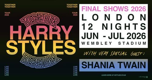 HARRY STYLES Shania Twain june 2026 tour poster