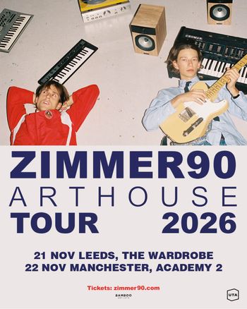 ZIMMER90 ARTHOUSE TOUR 2026 ZIMMER90 november 2026 tour poster