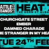 BATTLE OF THE BANDS EMBER, CHURCHGATE STREET, DAMNED CHARADE, THE STRANGER IN MY HEAD gig poster