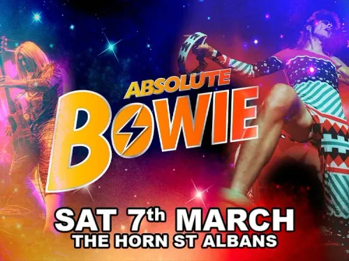 Absolute Bowie at The Horn on 7 March 2026 gig poster
