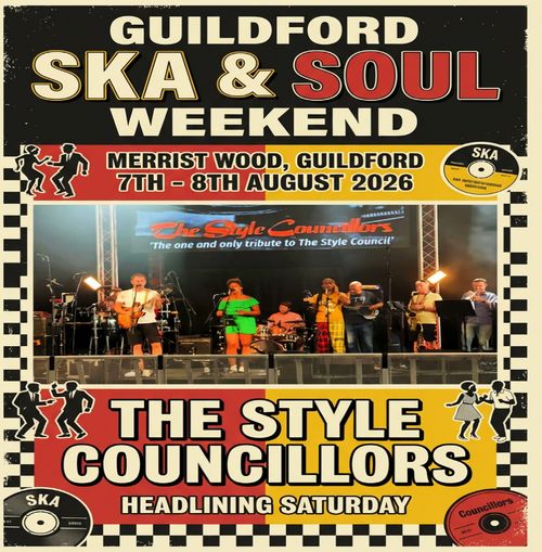 GUILDFORD SKA & SOUL WEEKEND THE STYLE COUNCILLORS august 2026 tour poster