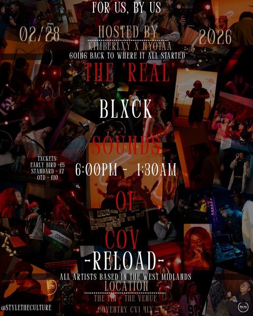 THE 'REAL' SOUNDS OF COV - RELOAD BLXCK at The Tin - The Venue on 28 February 2026 gig poster