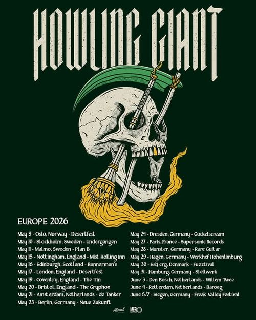 Howling Giant may 2026 to june 2026 tour poster