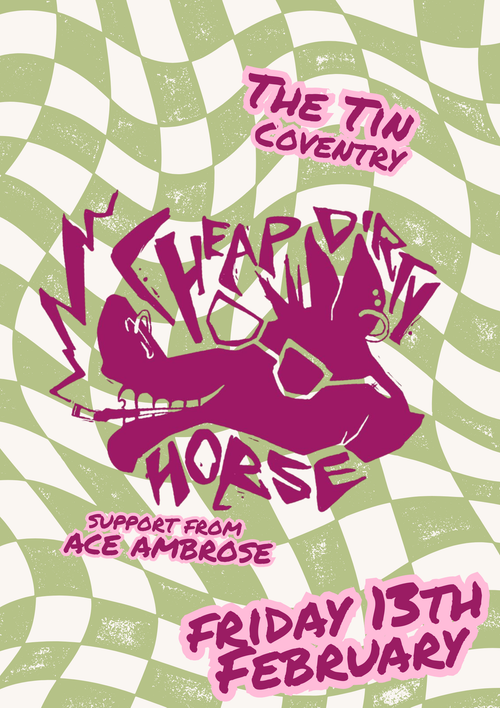 Cheap Dirty Horse Ace Ambrose at The Tin on 13 February 2026 gig poster