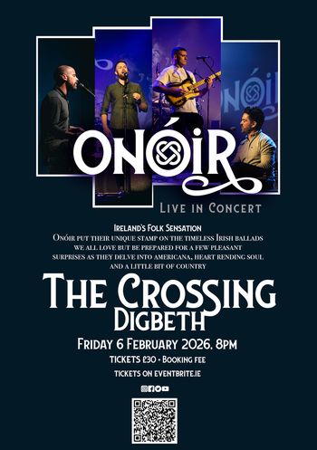 Onóir Live in Concert Onóir at The Crossing on 6 February 2026 gig poster