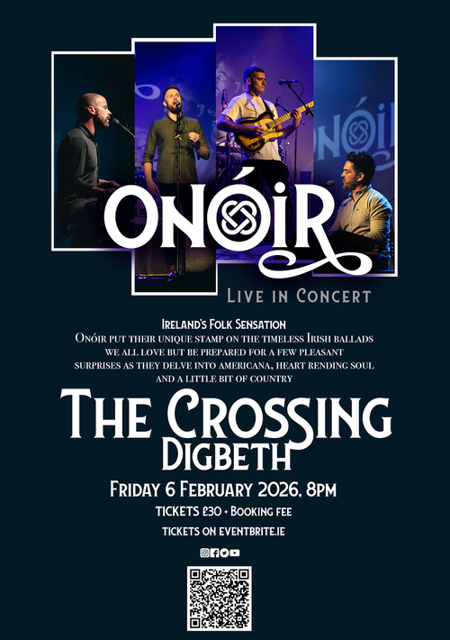 Onóir Live in Concert Onóir at The Crossing on 6 February 2026 gig poster