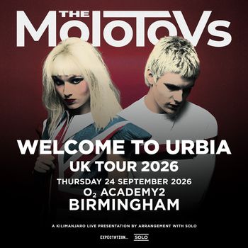 WELCOME TO URBIA The Molotovs at O2 Academy2 on 24 September 2026 gig poster