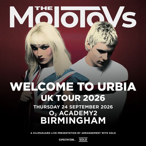 WELCOME TO URBIA The Molotovs at O2 Academy2 on 24 September 2026 gig poster