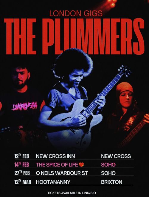 THE PLUMMERS february 2026 to march 2026 tour poster