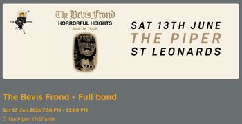 Horrorful Heights THE BEVIS FROND at The Piper on 13 June 2026 gig poster