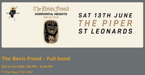 Horrorful Heights THE BEVIS FROND at The Piper on 13 June 2026 gig poster