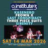 THE CATAPULT CLUB PRESENTS LAST CONSPIRACY, THREE PIECE SUITS, SIRENITY, KASENEBO, FROWN X gig poster