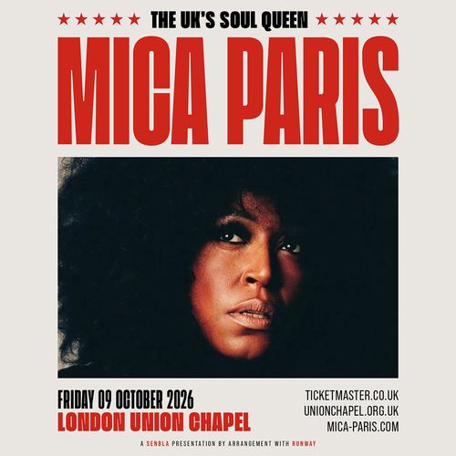 Mica Paris at Union Chapel on 9 October 2026 gig poster