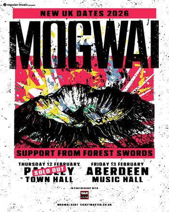 Mogwai Forest Swords february 2026 tour poster