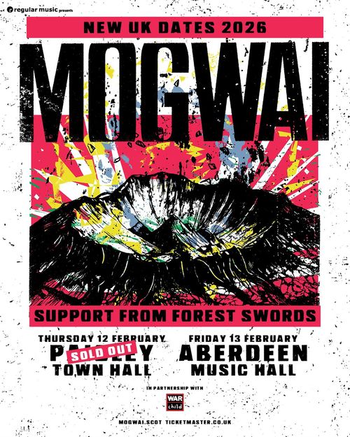 Mogwai Forest Swords february 2026 tour poster