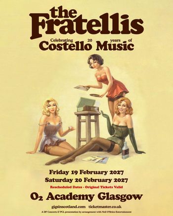 the Fratellis february 2027 tour poster