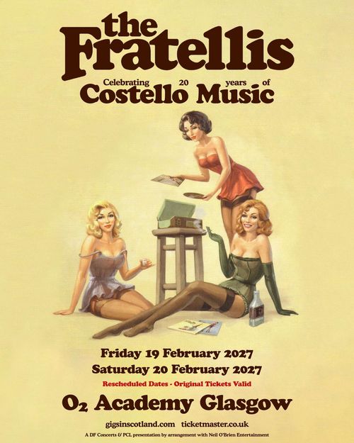 the Fratellis february 2027 tour poster