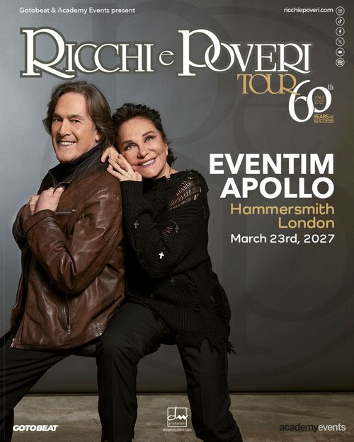 Ricchi e Poveri Tour 60th Ricchi e Poveri at EVENTIM APOLLO on 23 March 2027 gig poster