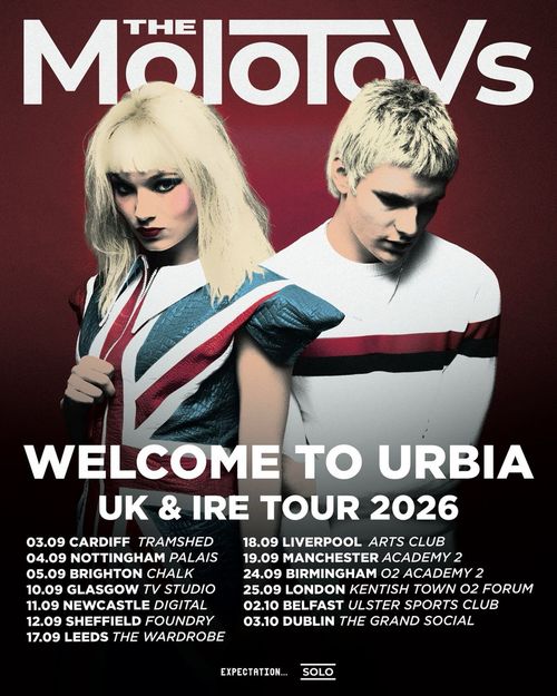 WELCOME TO URBIA UK & IRE TOUR 2026 The Molotovs september 2026 to october 2026 tour poster