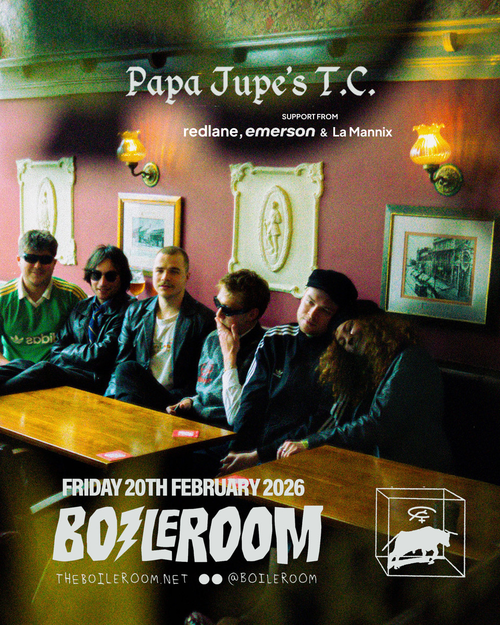 Papa Jupe's T.C. Emerson, redlane, La Mannix at Boilerroom on 20 February 2026 gig poster