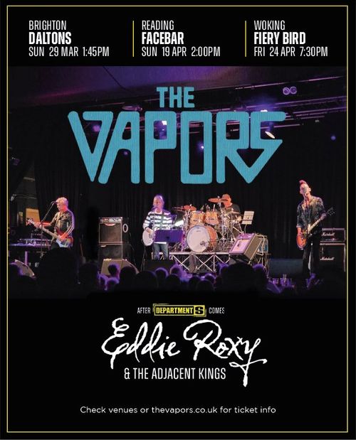THE VAPORS march 2026 to april 2026 tour poster