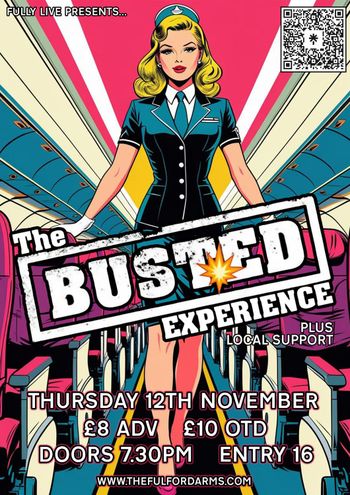 The BUSTED Experience Local Support at The Fulford Arms on 12 November 2026 gig poster