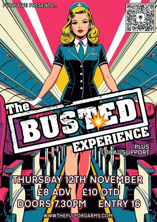 The BUSTED Experience Local Support at The Fulford Arms on 12 November 2026 gig poster