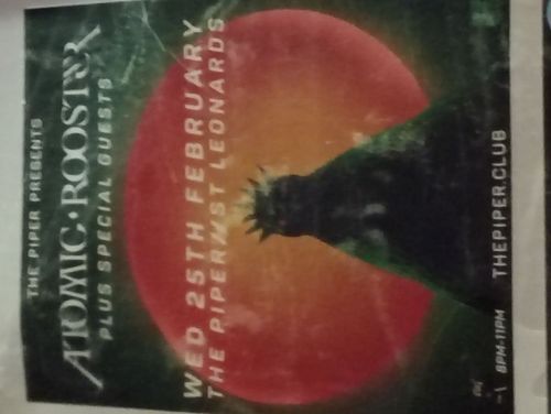 Atomic Rooster special guests! at The Piper Club on 25 February 2026 gig poster