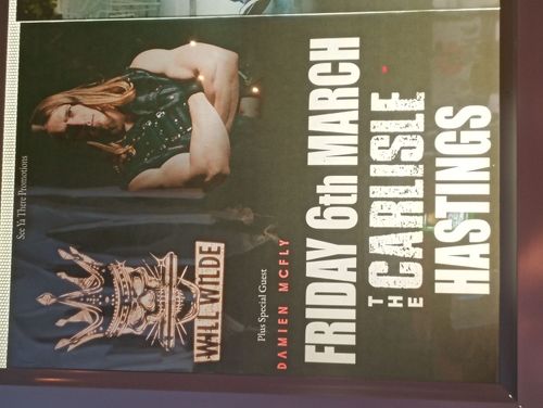 Will Wilde Damien McFly at The Carlisle on 6 March 2026 gig poster