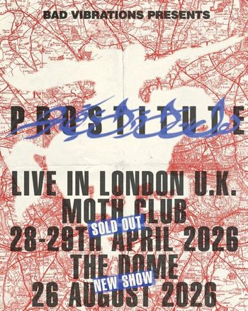 P R O S T I T U T E april 2026 tour poster