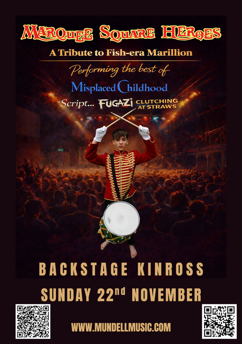 MARQUEE Square HEROES at Backstage on 22 November 2026 gig poster