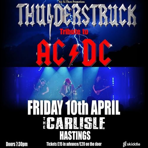 THUNDERSTRUCK at THE CARLISLE on 10 April 2026 gig poster