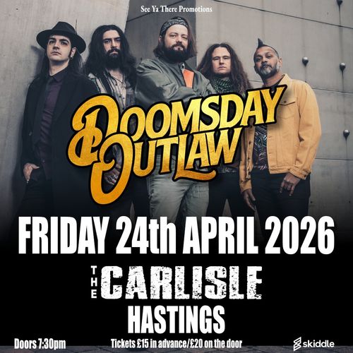 Doomsday Outlaw at The Carlisle on 24 April 2026 gig poster
