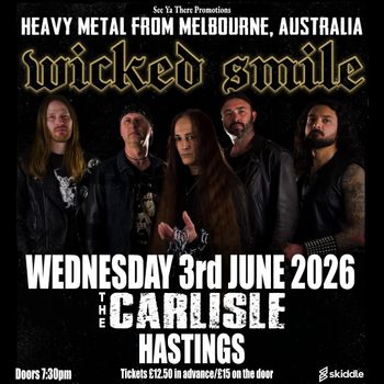 Wicked Smile at The Carlisle on 3 June 2026 gig poster