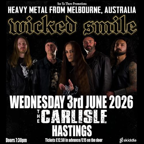 Wicked Smile at The Carlisle on 3 June 2026 gig poster