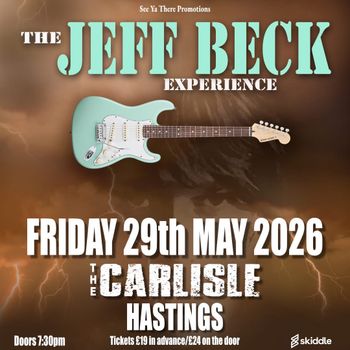 THE JEFF BECK EXPERIENCE at THE CARLISLE on 29 May 2026 gig poster