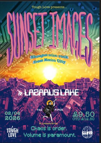 SUNSET IMAGES Lazarus Lake at The Piper on 2 April 2026 gig poster