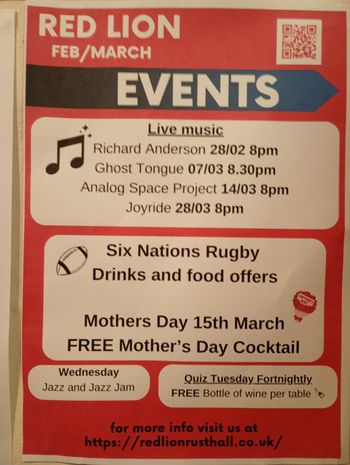 Live music Joyride, Richard Anderson, Analog Space Project, Ghost Tongue march 2026 tour poster