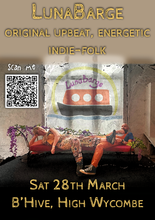 LunaBarge at B'Hive on 28 March 2026 gig poster