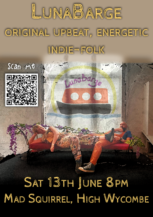 LunaBarge at Mad Squirrel on 13 June 2026 gig poster