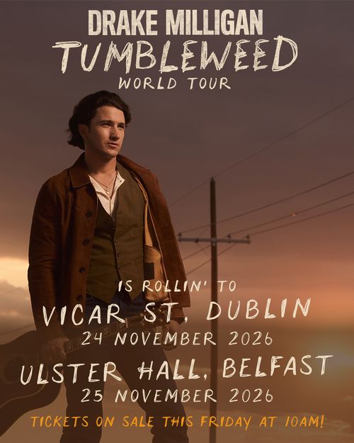 Tumbleweed World Tour Drake Milligan november 2026 tour poster