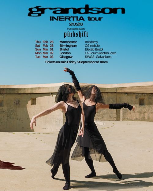 grandson INERTIA tour 2026 pinkshift, grandson february 2026 to march 2026 tour poster