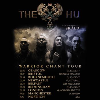 WARRIOR CHANT TOUR THE HU, SKÁLD september 2026 to october 2026 tour poster