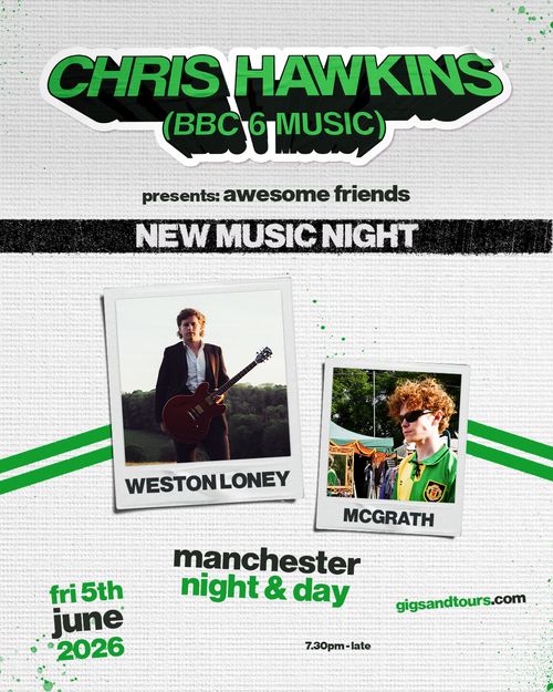 NEW MUSIC NIGHT Weston Loney, MCGRATH at night & day on 5 June 2026 gig poster