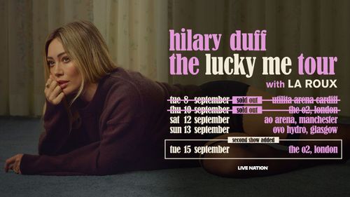 hilary duff the lucky me tour LA ROUX, hilary duff september 2026 tour poster